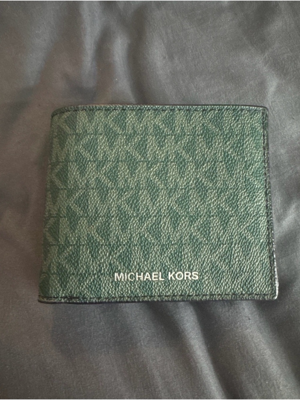 Michael Kors Green MK Signature Bifold Wallet